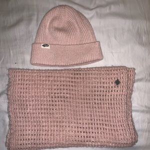 Pink vans hat and infinity scarf set